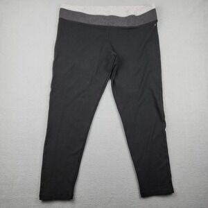 Victoria's Secret Leggings Womens XL Black Short Ankle Angel Wings Logo